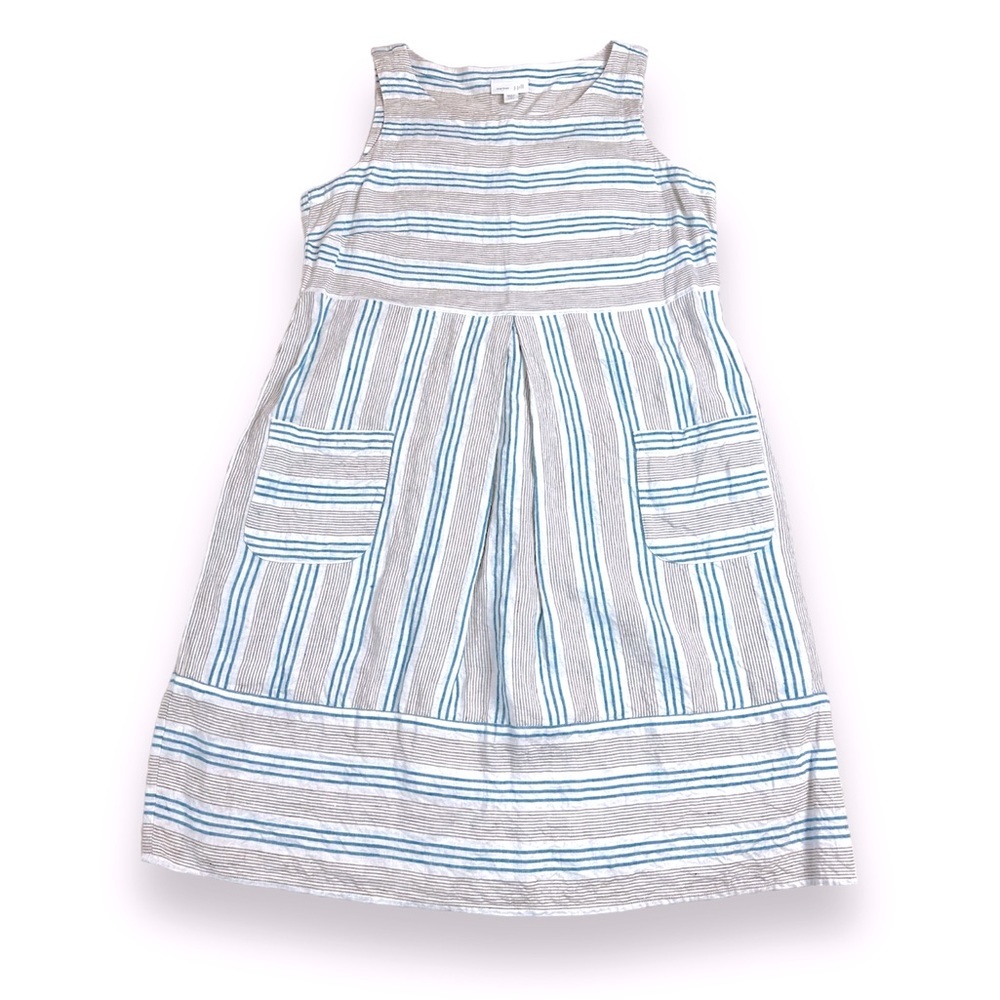 J. Jill linen striped empire cut shift dress